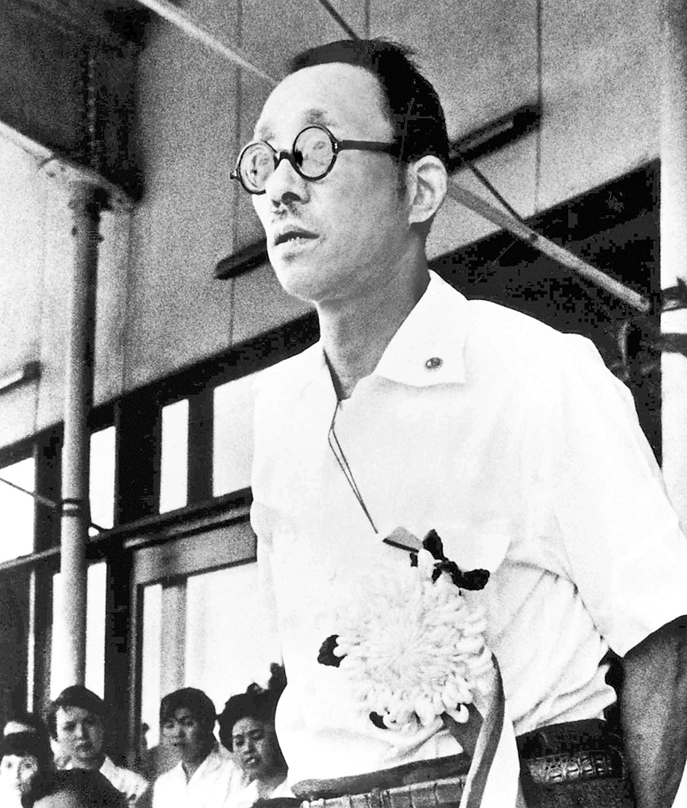 原水爆禁止宣言を発表する第二代会長戸田城聖先生